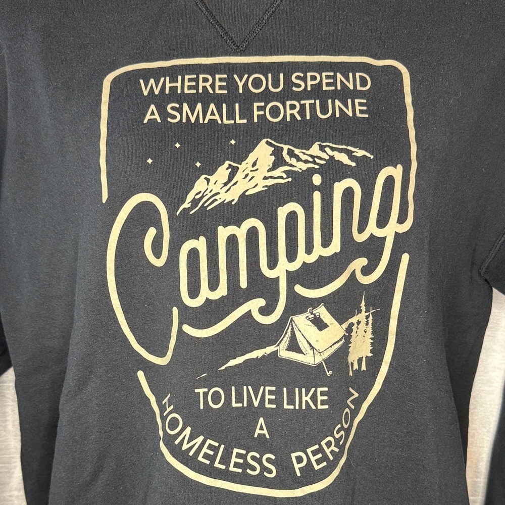Fruit of the Loom Sofspun Sweatshirt Camping Graphics Unisex Large Fall Cozy